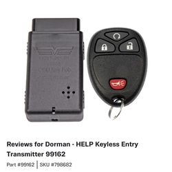 Keyless entry remote