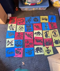 kids coloring stencils 