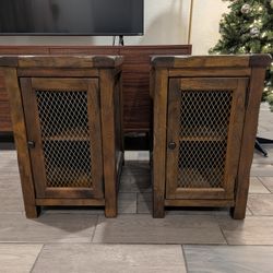 Wood End Tables Set Of 2