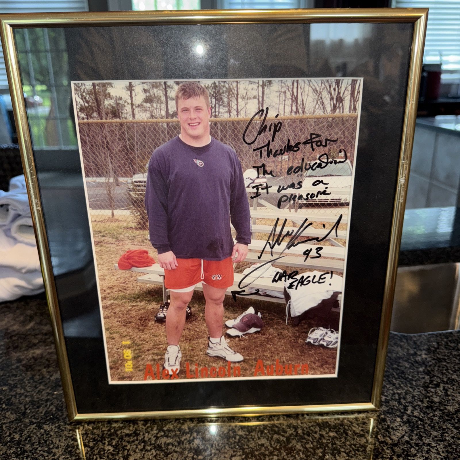 Alex Lincoln AUBURN UNIVERSITY AUTOGRAPHED PHOTO SAN Francisco 49ers