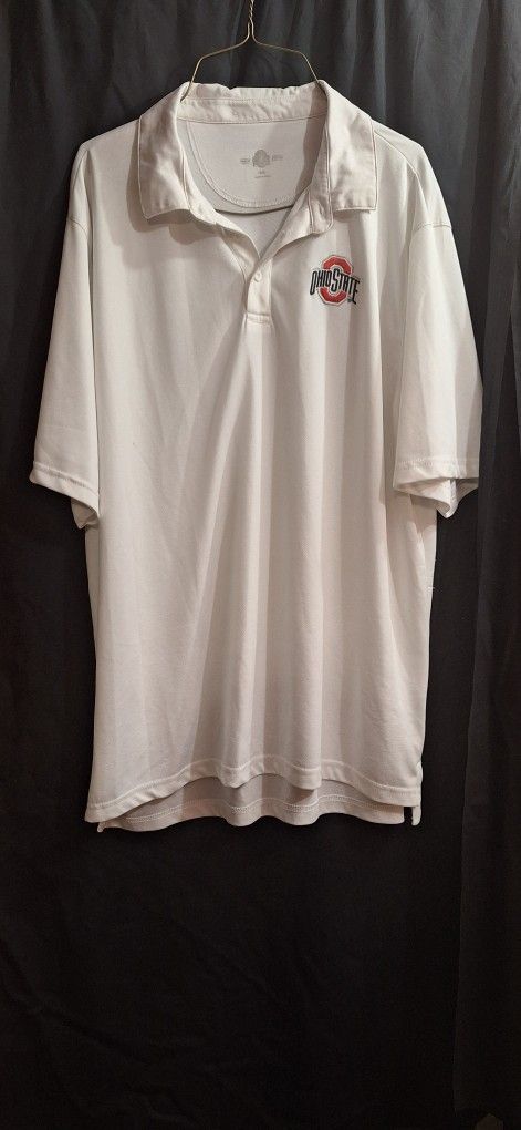 Ohio State University White Polo 2XLT