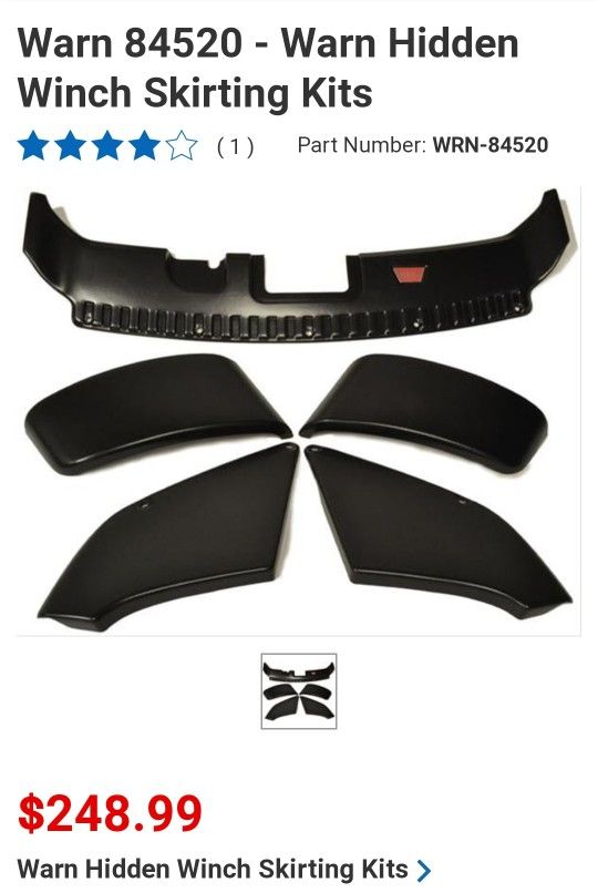 Warn 84520 Hidden Winch Skirting Kit 11-16 Ford 