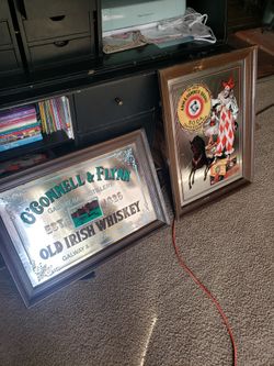 Vintage Bar Mirror Signs