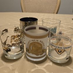 5 Vintage Collectible Glasses 