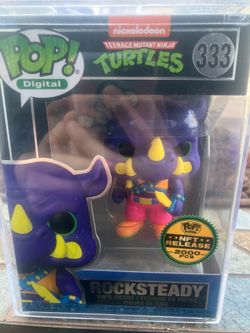 BLACKLIGHT ROCKSTEADY FUNKO POP Teenage Mutant Ninja Turtles Legendary LE 1936