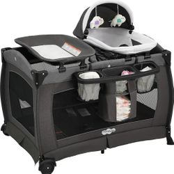 Pamo Babe, Playpen, Black, 27.6 x 39.4 x 27.6 inches