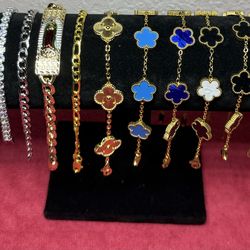 Gold plated & Moissinte Braclets 55$ each