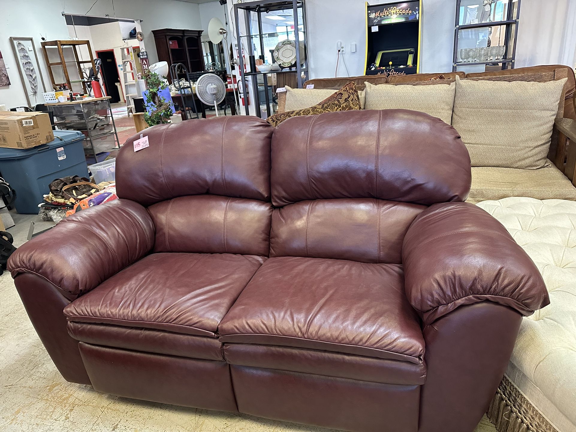 Red Leather Couch