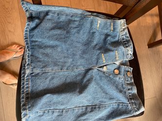 Denim mini skirt