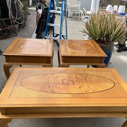 Solid Wood Coffee Table set