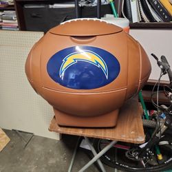 football cooler, representing the Chargers