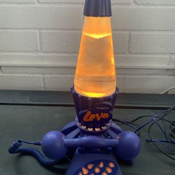 Vintage Lava Lamp With Telephone 