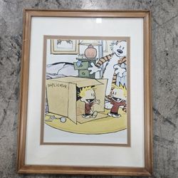 Framed Calvin & Hobbes Duplicator Poster 15"× 12"