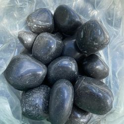 2” To 4” Black Polished Pebbles - 40 Pounds Bags