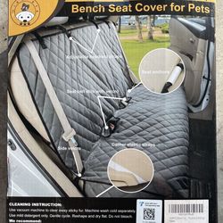Pet / Car Bench Seat Cover Durable and Nonslip Protector Gray- 49 X56inch