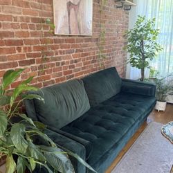 Green Velvet Sofa Free Delivery 