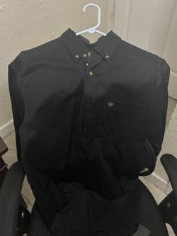 Ariat Black Button Down Dress Shirt Size Medium