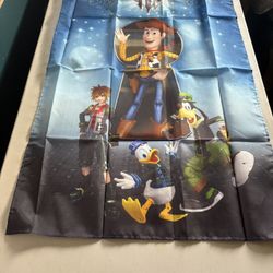 Kingdom Hearts 3 Fabric Poster Banner Toy Story Fabric Banner Gamestop Exclusive