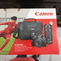BRAND NEW CANON EOS R 100 FOR SALE WITH FLASH, CHARGER & 4 BATTERIES. 