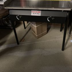 Quemador de alta presión de dos hornillas con plancha de metal