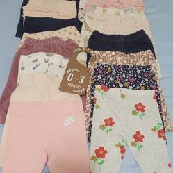 18 Baby Girl Pants 0-3 Months