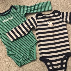 Two Boys 18 Month Onesies
