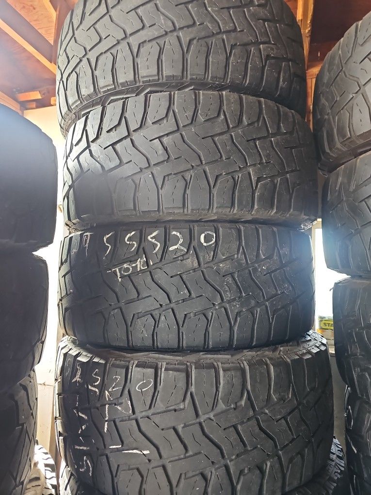 Used Set Of Toyo Rt Tires 295 55 20 Lt