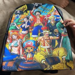 17" Anime cartoon School Backpack Laptop Lunch bag NEW Pirate Crown