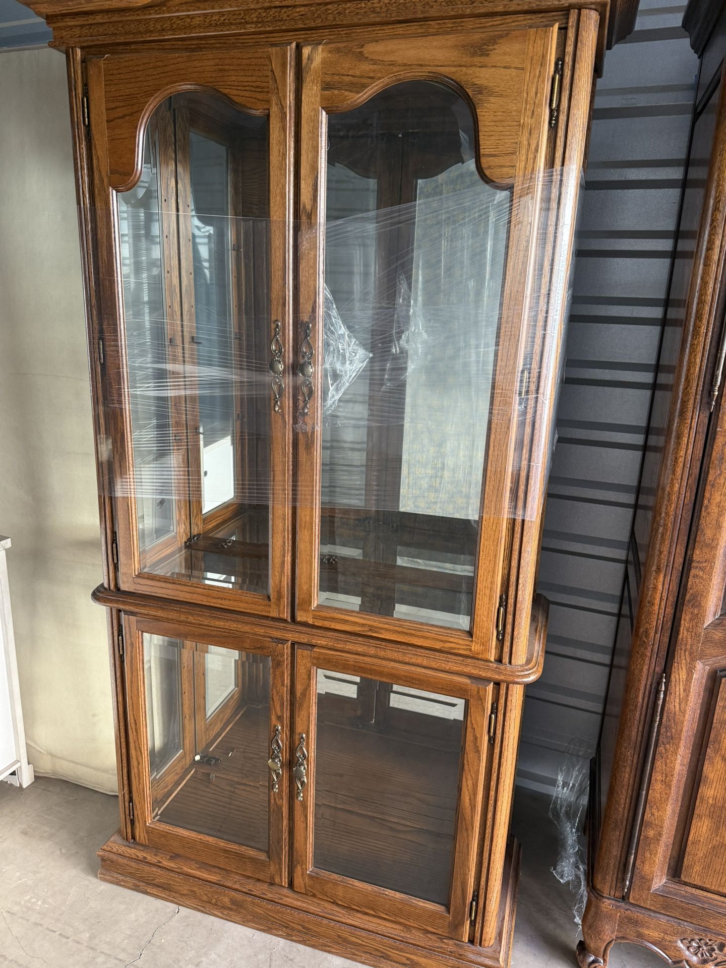 Glass Antique Hutch For China Dishes Or Collectables