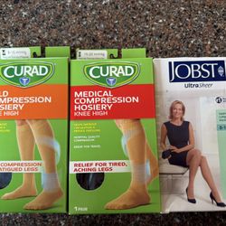 CURAD compression Hose- Knee High- New In Box