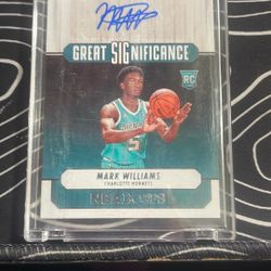 Mark Williams Rookie Card And Signed 