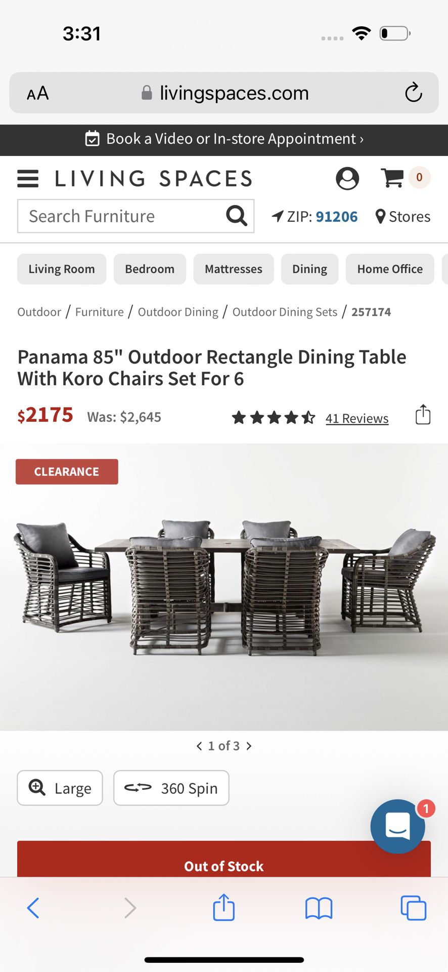 Living spaces outdoor gray dining table and chairs 