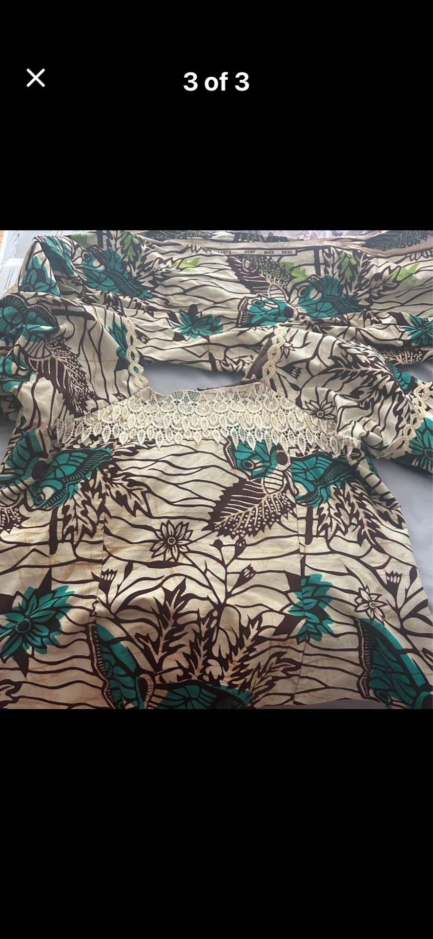 3 Pc Kaftan Dress(top, Skirt and Scarf)