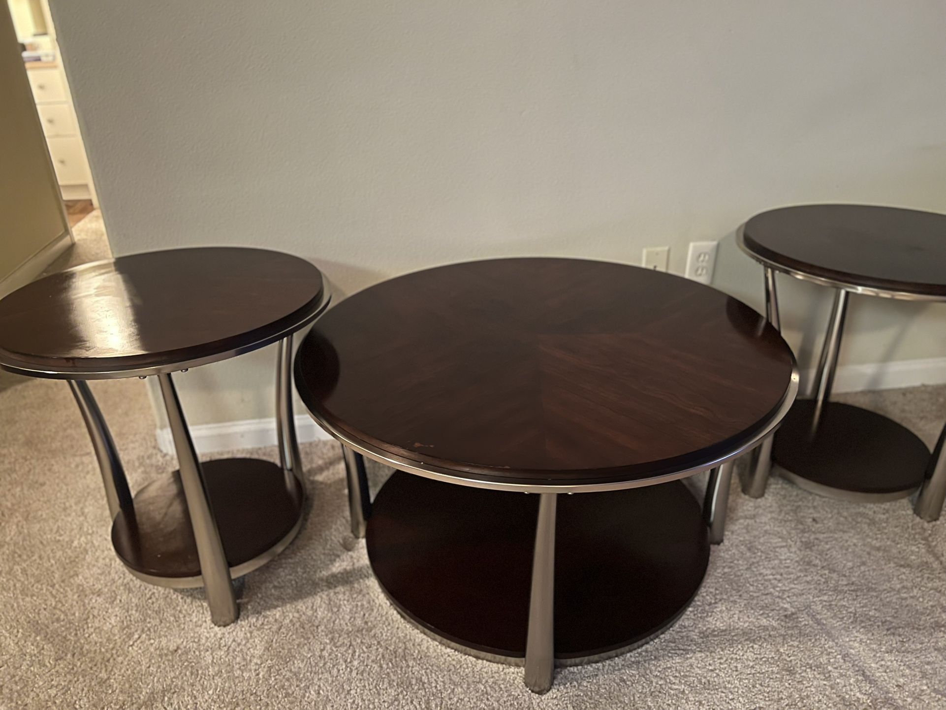 3-Piece Matching Living Room Table Set