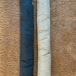 Silver And Blue Weighted Door Draft Protectors