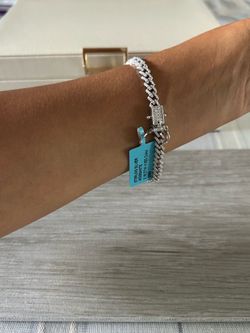 7.5 Cuban Monaco link chain bracelet