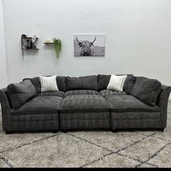 Gray Sectional Modular Couch - Free Delivery 