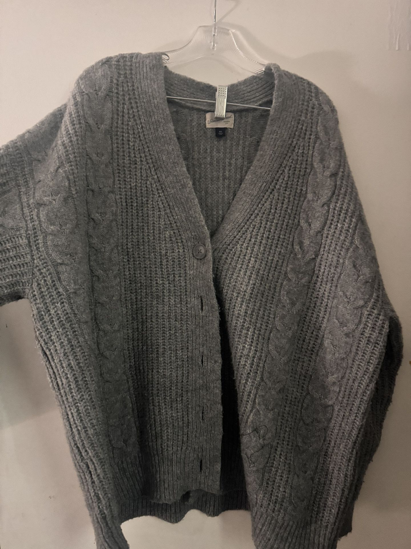 oversized grey cardigan