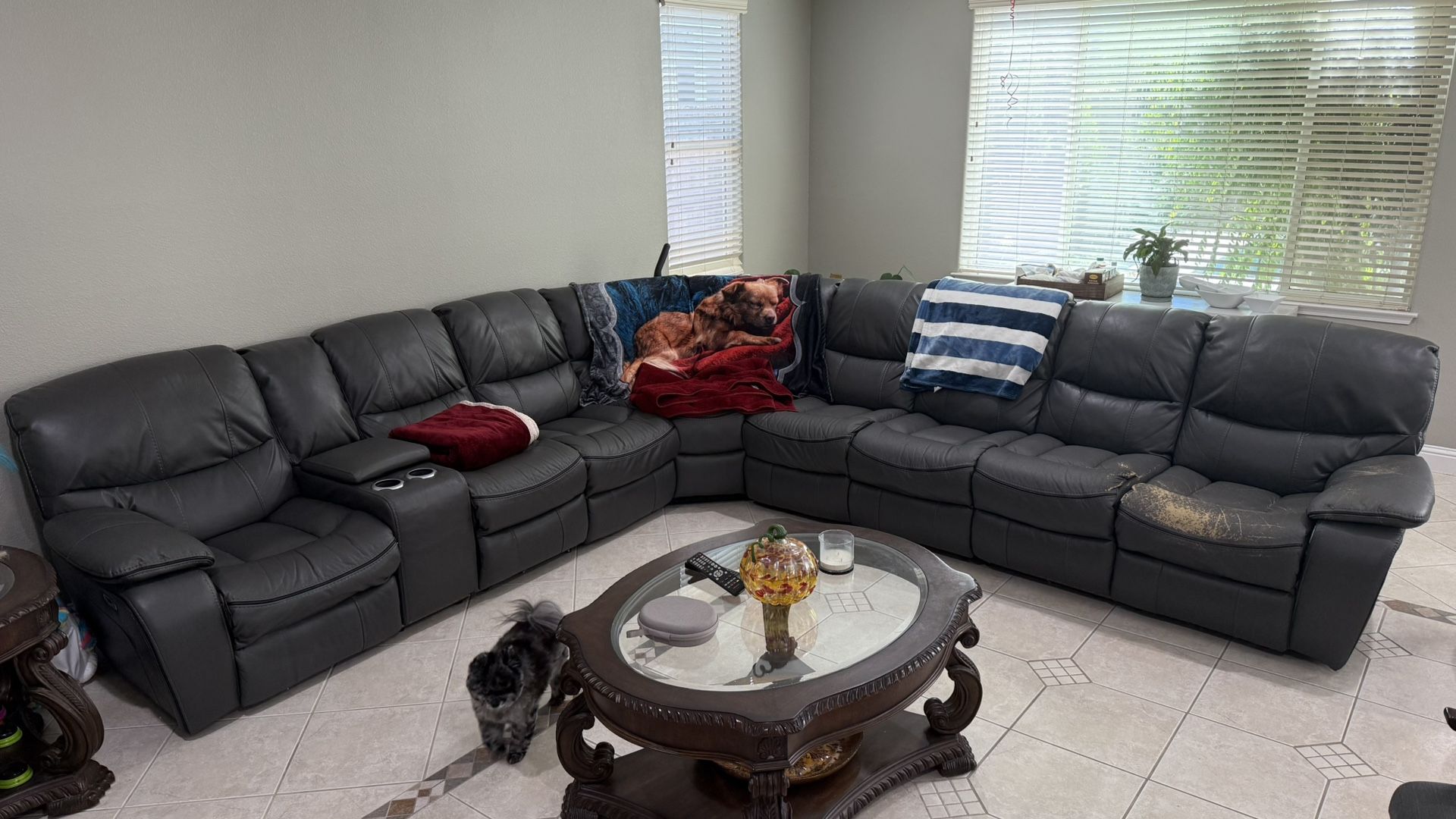 Large Sectional - Electric Recline & LED Lighting