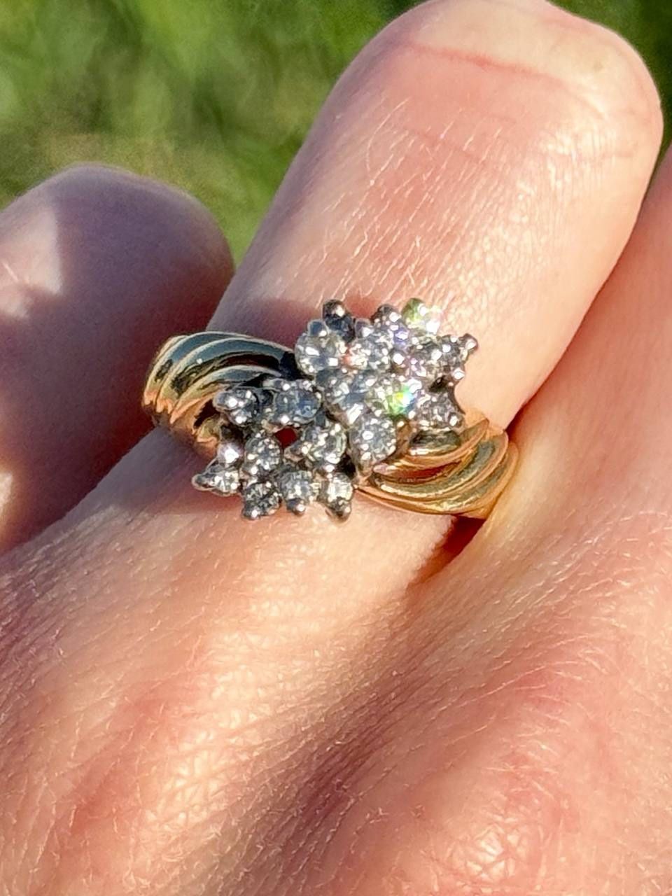 14k yellow gold diamond ring