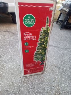 Winter Wonder Lane Free Lit Cashmere Urn Trees 2