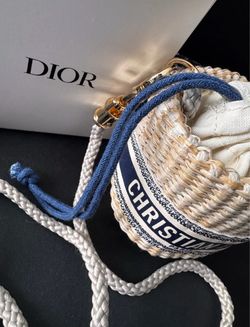 Christian Dior Straw Pouch Mini Shoulder Bag Novelty VIP limited - New w/Box