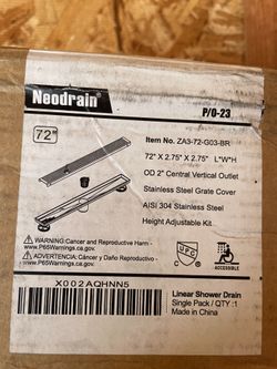Neo Drain 72 Inch Stainless Steel
