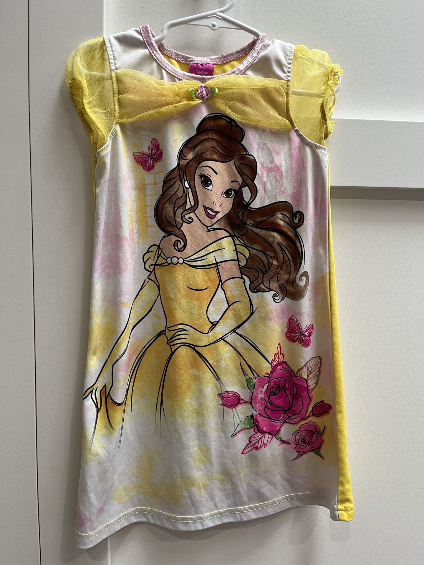 Disney Belle Fantasy Sz 5T Silky Costume Dress Pajamas