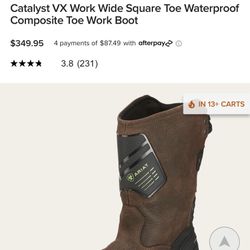  Arita Work Boots MEN'S Catalyst VX Work H20 Comp Toe