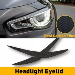 Infiniti Q50 2014-2024  Real Carbon Fiber Headlight Lashes 
