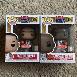 Michael Jordan and Scottie Pippen Funko Pop