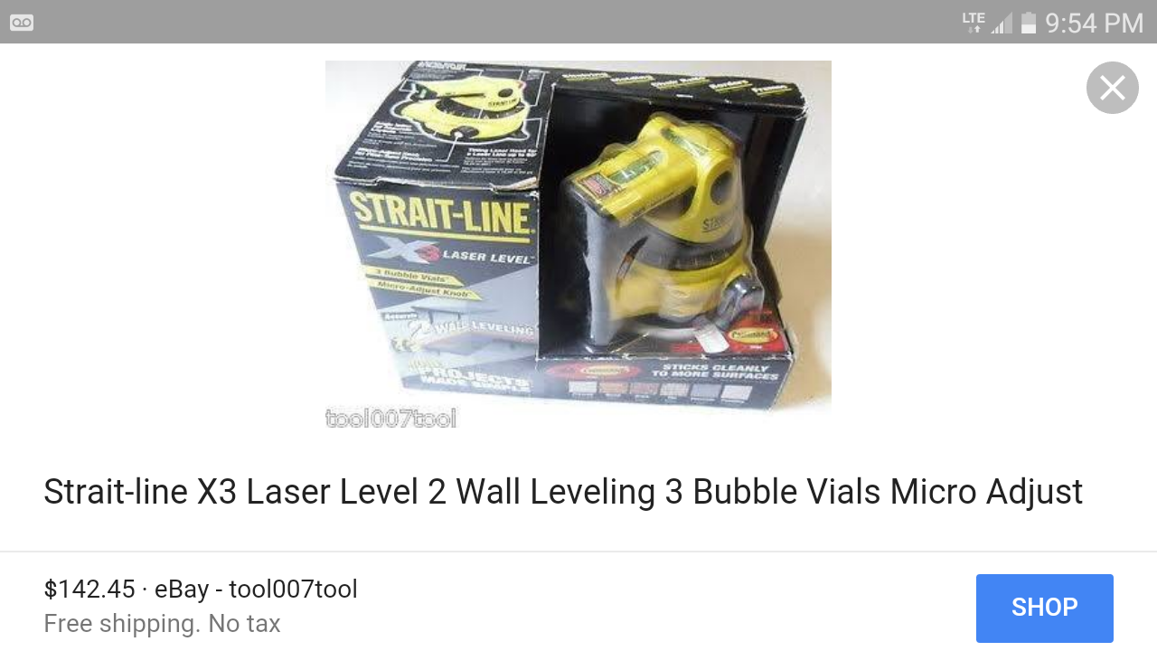 Straight line x 3 laser level