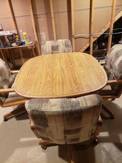 Kitchen table and chairs with leaf