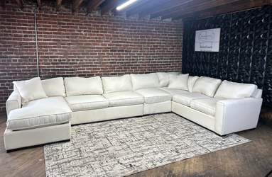 Free Delivery Macys white 4pc U shape sectional sofa couch